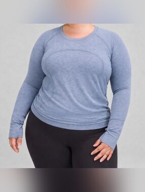 Lululemon Swiftly Tech Long Sleeve 2.0 Grey Blue Size 18